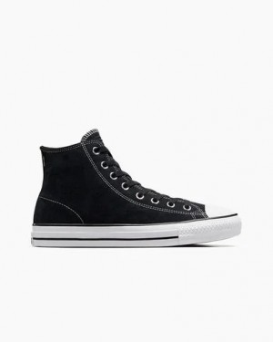 Converse CONS Chuck Taylor All Star Pro Suede Men Skate Shoes Black / White USA | C-83506299