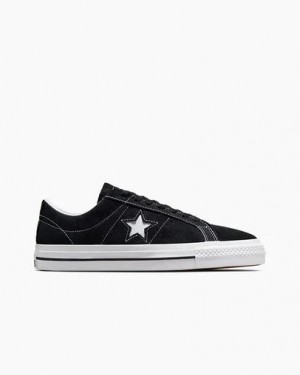 Converse CONS One Star Pro Suede Men Skate Shoes Black / White USA | C-81406739