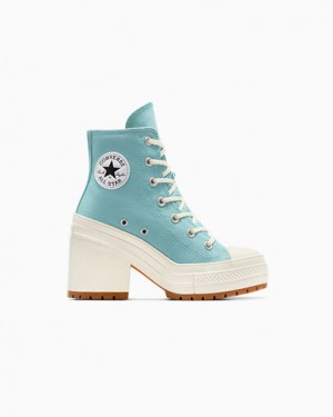 Converse Chuck 70 De Luxe Heel Women Sneakers Azure USA | C-68472399