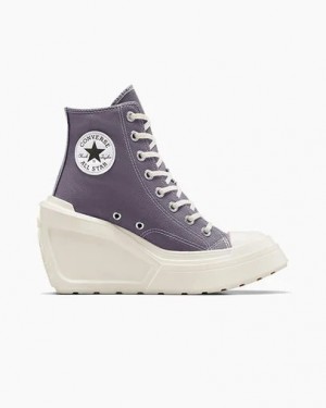 Converse Chuck 70 De Luxe Wedge Women Sneakers Lavender Grey / Black USA | C-85934609