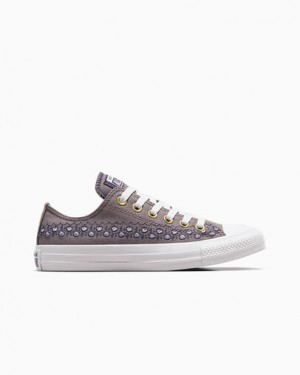 Converse Chuck Taylor All Star Embroidered Florals Women Sneakers Brown / Brown / White USA | C-41285979