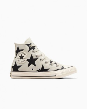 Converse Chuck Taylor All Star Large Stars Women Sneakers White USA | C-43957089