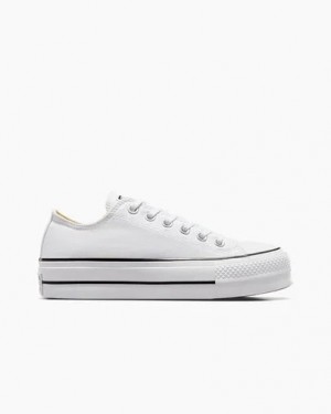 Converse Chuck Taylor All Star Lift Platform Women Canvas Shoes White / Black USA | C-45983129