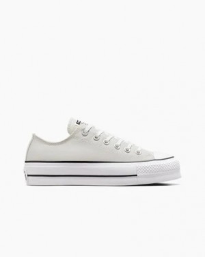 Converse Chuck Taylor All Star Lift Platform Women Canvas Shoes Grey / White / Black USA | C-47891329