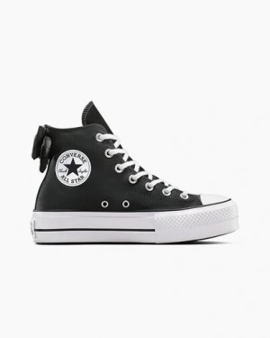 Converse Chuck Taylor All Star Lift Women Platform Shoes Black / White USA | C-58397619