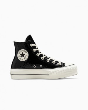 Converse Chuck Taylor All Star Lift Women Platform Shoes Black USA | C-78452619