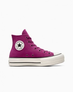 Converse Chuck Taylor All Star Lift Women Platform Shoes Purple / Black USA | C-86974039