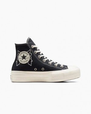 Converse Chuck Taylor All Star Lift Women Platform Shoes Black USA | C-47695289