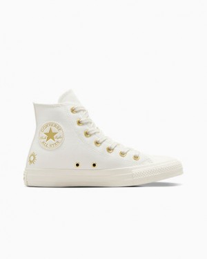 Converse Chuck Taylor All Star Luck Charms Women Sneakers White / Gold USA | C-64197589