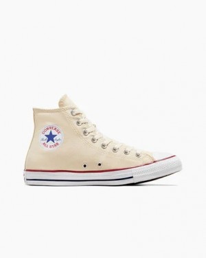 Converse Chuck Taylor All Star Men Canvas Shoes Beige White USA | C-72956319