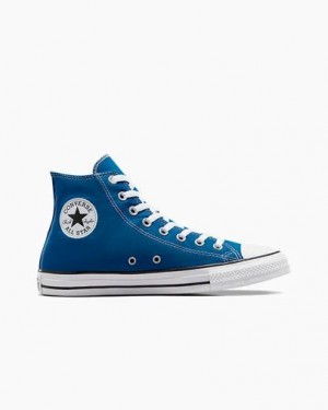 Converse Chuck Taylor All Star Men Canvas Shoes Blue / White USA | C-92345869