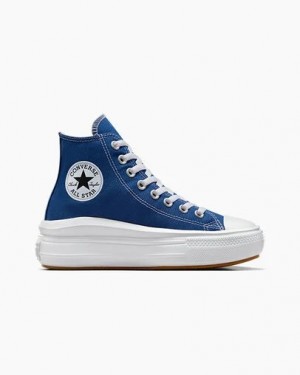 Converse Chuck Taylor All Star Move Men Platform Shoes Blue / White / Black USA | C-03486959