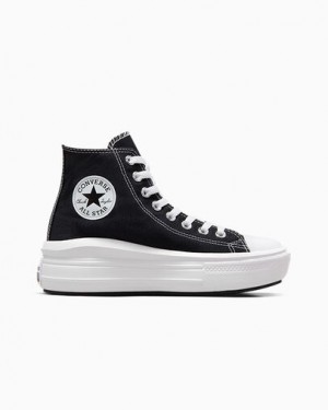 Converse Chuck Taylor All Star Move Women Platform Shoes Black / Beige White USA | C-80796319