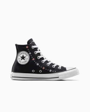 Converse Chuck Taylor All Star Petite Petals Women Sneakers Black / White USA | C-85190279