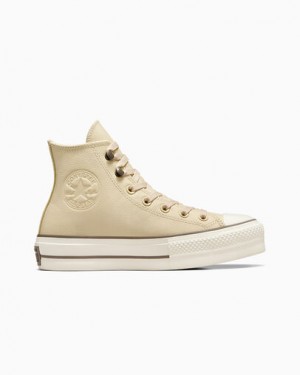 Converse Chuck Tayor All Star Lift Women Platform Shoes Beige USA | C-59682179