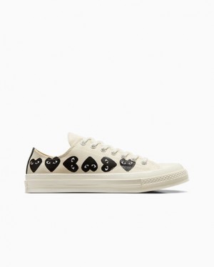 Converse Converse x PLAY Comme des Garçons Chuck 70 Multi Heart Men Sneakers White / Black USA | C-64273059