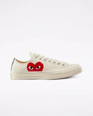 Converse Converse x PLAY Comme des Garçons Chuck 70 Men Sneakers White / Red USA | C-95164729