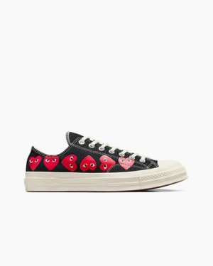 Converse Converse x PLAY Comme des Garçons Chuck 70 Multi Heart Men Sneakers Black / Red USA | C-18079539