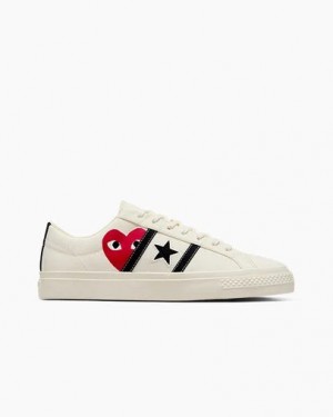 Converse Converse x PLAY Comme des Garçons One Star Academy Pro Women Skate Shoes White / Black / Red USA | C-31974259