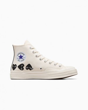 Converse Converse x PLAY Comme des Garçons Chuck 70 Multi Heart Women Sneakers White / Black USA | C-02469719