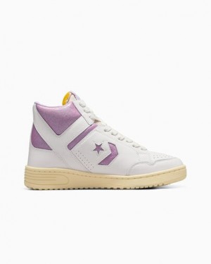 Converse Shai Weapon Men Basketball Shoes White / Purple USA | C-67125989