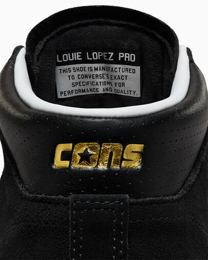 Converse CONS Louie Lopez Pro Suede and Leather Women Skate Shoes Black / White USA | C-94306829