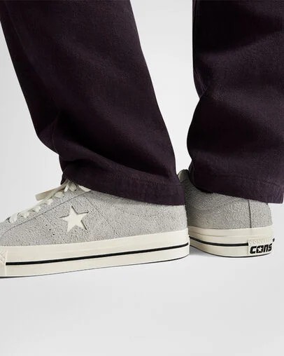 Converse CONS One Star Pro Suede Men Skate Shoes Grey / Black USA | C-04391789