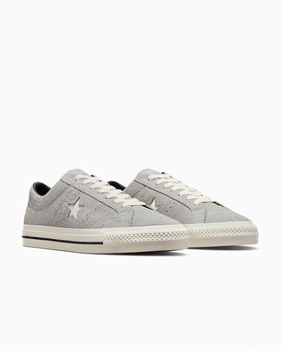 Converse CONS One Star Pro Suede Women Skate Shoes Grey / Black USA | C-23968179