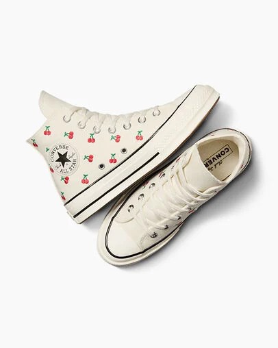 Converse Chuck 70 Cherries Women Sneakers White / Black / Red USA | C-47081399