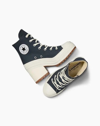 Converse Chuck 70 De Luxe Heel Women Sneakers Grey / Black USA | C-48637299