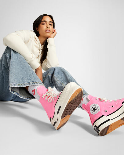 Converse Chuck 70 Plus Women Sneakers Pink / Black USA | C-12389549