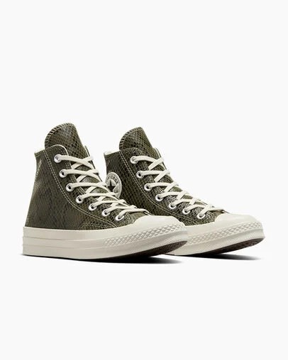 Converse Chuck 70 Snakeskin Print Women Sneakers Dark Green USA | C-17935069