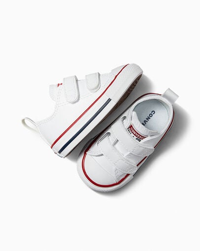 Converse Chuck Taylor All Star Leather Kids' Sneakers White USA | C-23815799