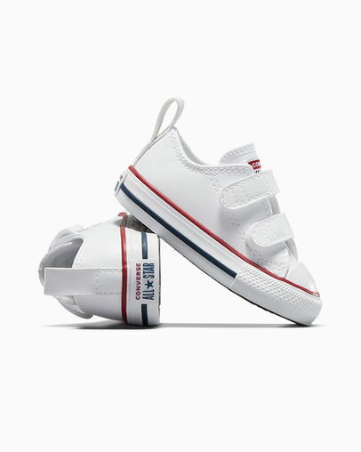 Converse Chuck Taylor All Star Leather Kids' Sneakers White USA | C-23815799