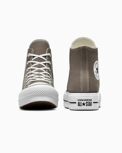 Converse Chuck Taylor All Star Lift Platform Women Canvas Shoes Grey / White / Black USA | C-85263719