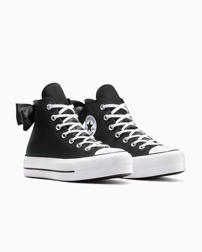 Converse Chuck Taylor All Star Lift Women Platform Shoes Black / White USA | C-58397619