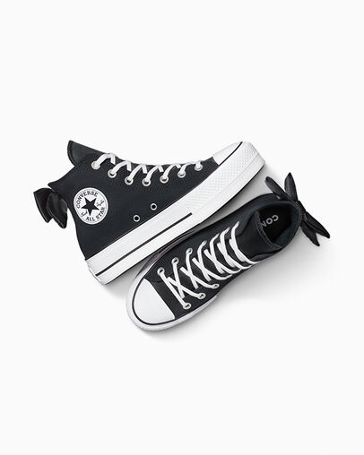 Converse Chuck Taylor All Star Lift Women Platform Shoes Black / White USA | C-58397619