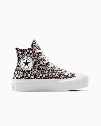 Converse Chuck Taylor All Star Lift Women Platform Shoes Black / White USA | C-90465719