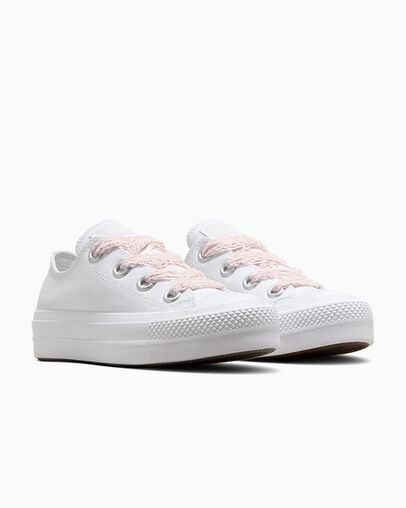 Converse Chuck Taylor All Star Lift Women Platform Shoes White / Pink USA | C-01842979