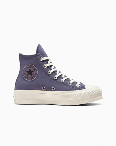 Converse Chuck Taylor All Star Lift Women Platform Shoes Lavender Grey / Black USA | C-13705629