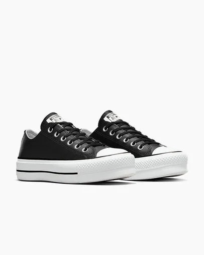 Converse Chuck Taylor All Star Lift Women Platform Shoes Black / White USA | C-82350619