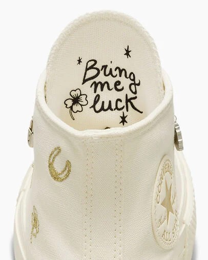 Converse Chuck Taylor All Star Lift Women Platform Shoes White / Gold / Silver USA | C-56127389