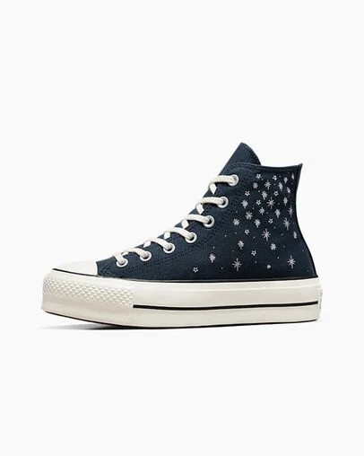 Converse Chuck Taylor All Star Lift Women Platform Shoes Blue USA | C-80731659