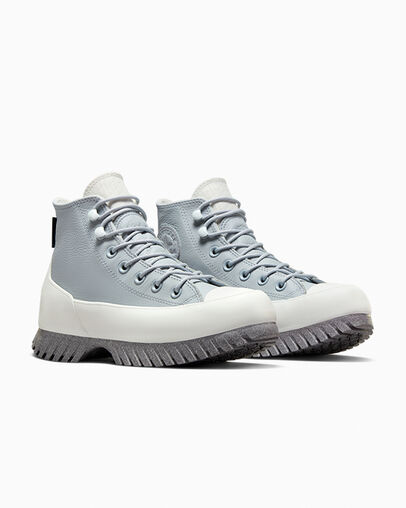 Converse Chuck Taylor All Star Lugged 2.0 Platform Leather Women Boots Silver / Grey USA | C-53480199