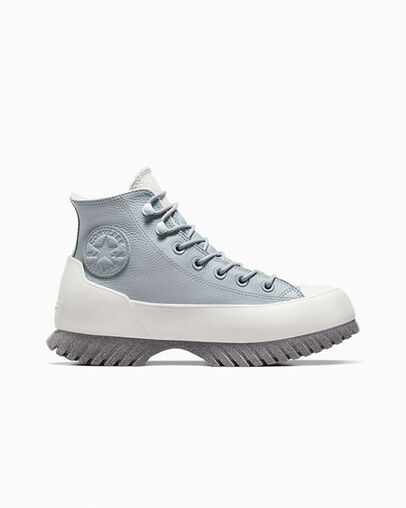 Converse Chuck Taylor All Star Lugged 2.0 Platform Leather Women Boots Silver / Grey USA | C-53480199