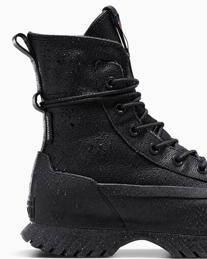 Converse Chuck Taylor All Star Lugged 2.0 XHi Waterproof Leather Men Platform Shoes Black / Grey USA | C-90268419