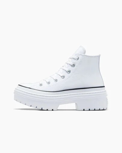 Converse Chuck Taylor All Star Lugged Heel Platform Women Boots White / Black USA | C-52839619