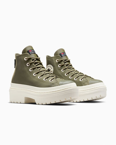 Converse Chuck Taylor All Star Lugged Heel Platform Waterproof Women Boots Dark Green / Black USA | C-45629089