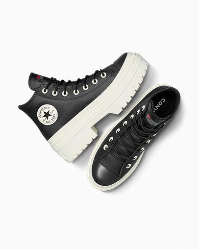 Converse Chuck Taylor All Star Lugged Heel Platform Waterproof Women Boots Black USA | C-13840929