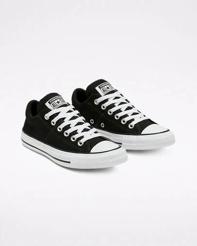 Converse Chuck Taylor All Star Madison Women Canvas Shoes Black / White USA | C-80452369